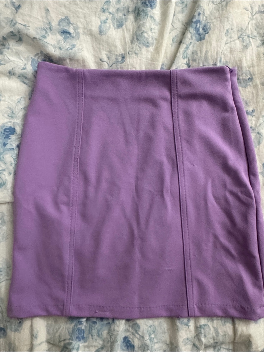 Purple Women's Stretch Mini Skirt
